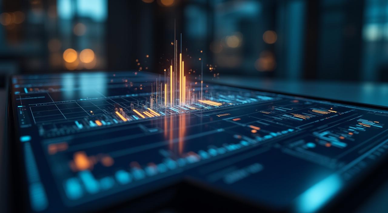 Dashboard digitale avanzata con grafici predittivi e flussi di dati