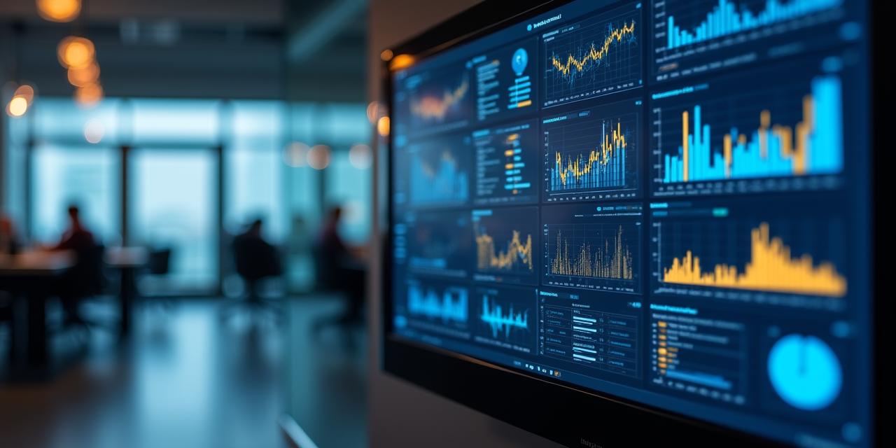 Analisi di dashboard finanziaria avanzata su monitor moderno